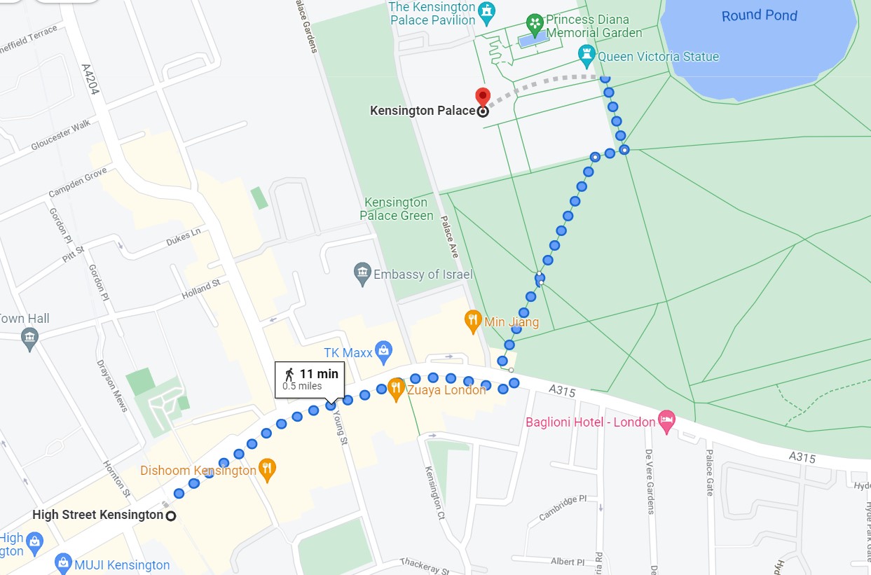 Getting To Kensington Palace By Train Tube Bus Car   1394713fae32aeb71d24acdff7813d69 High Street Kensington To Kensington Palace 